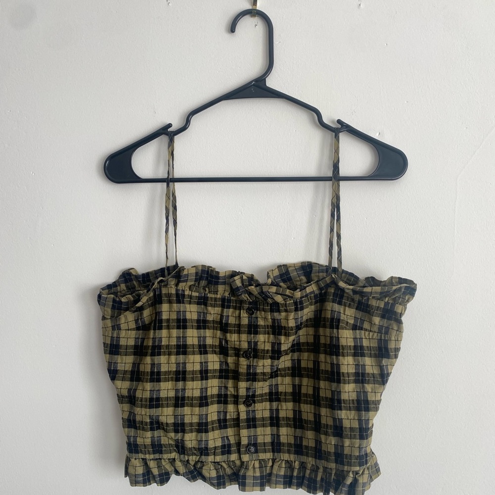 Ganni gingham tank